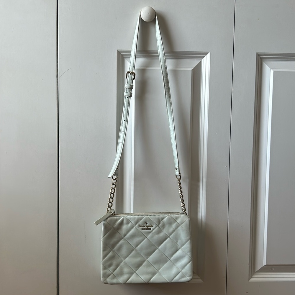 Kate Spade Quilted Leather Crossbody, mint green